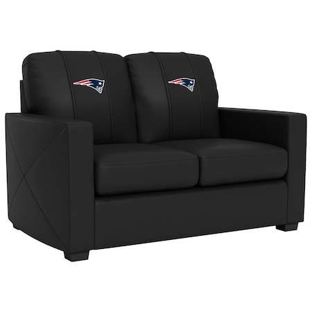 Dreamseat Silver Loveseat with New England Patriots Primary Logo XZ7759003LSCDBK-PSNFL21000